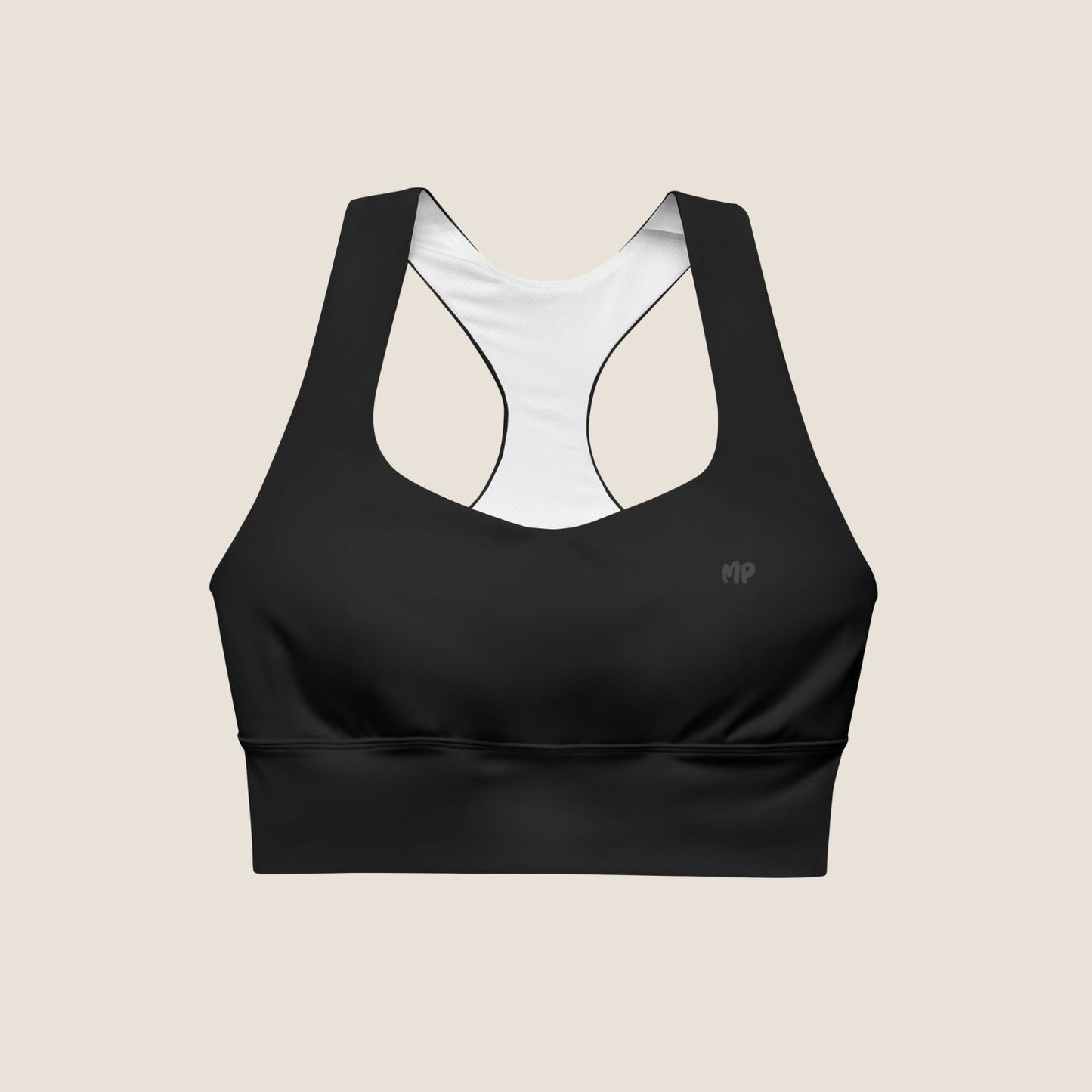 CALM MOVE Top in black charcoal, minimal sustainable activewear by Miss Piggy – Soulwear.