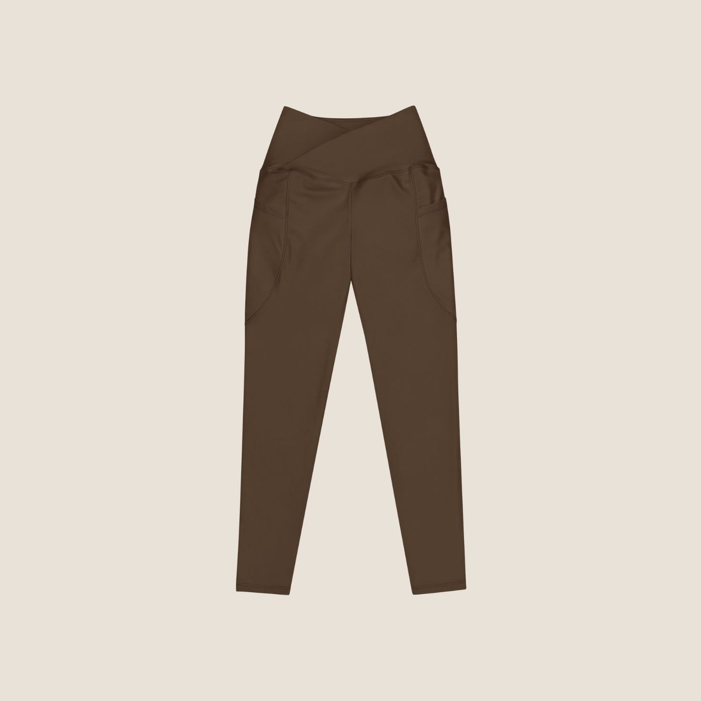 High-rise UNSEEN MOVE Leggings in espresso brown, eco-conscious design for everyday movement.