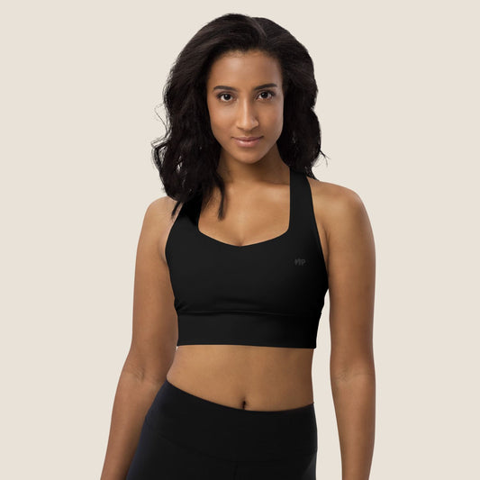 CALM MOVE Top in black charcoal, minimal sustainable activewear by Miss Piggy – Soulwear.