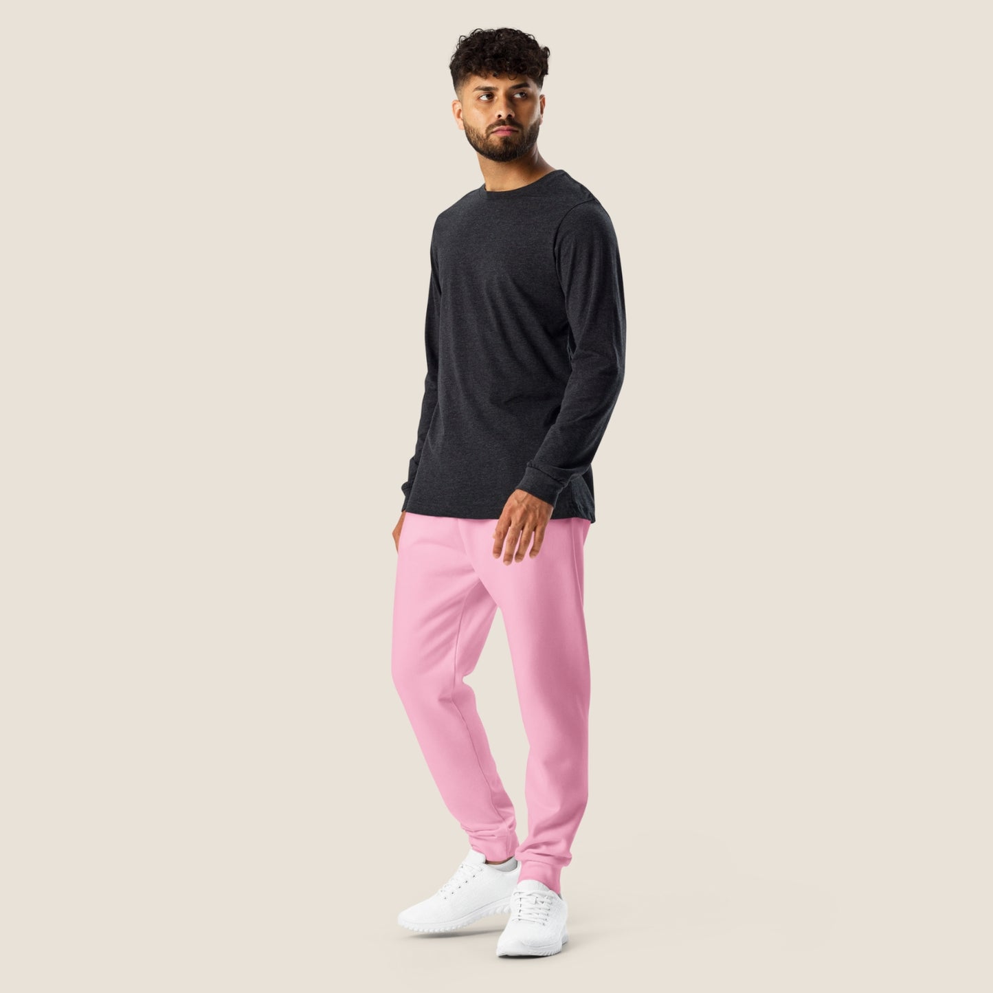 recycled men jogger in pink