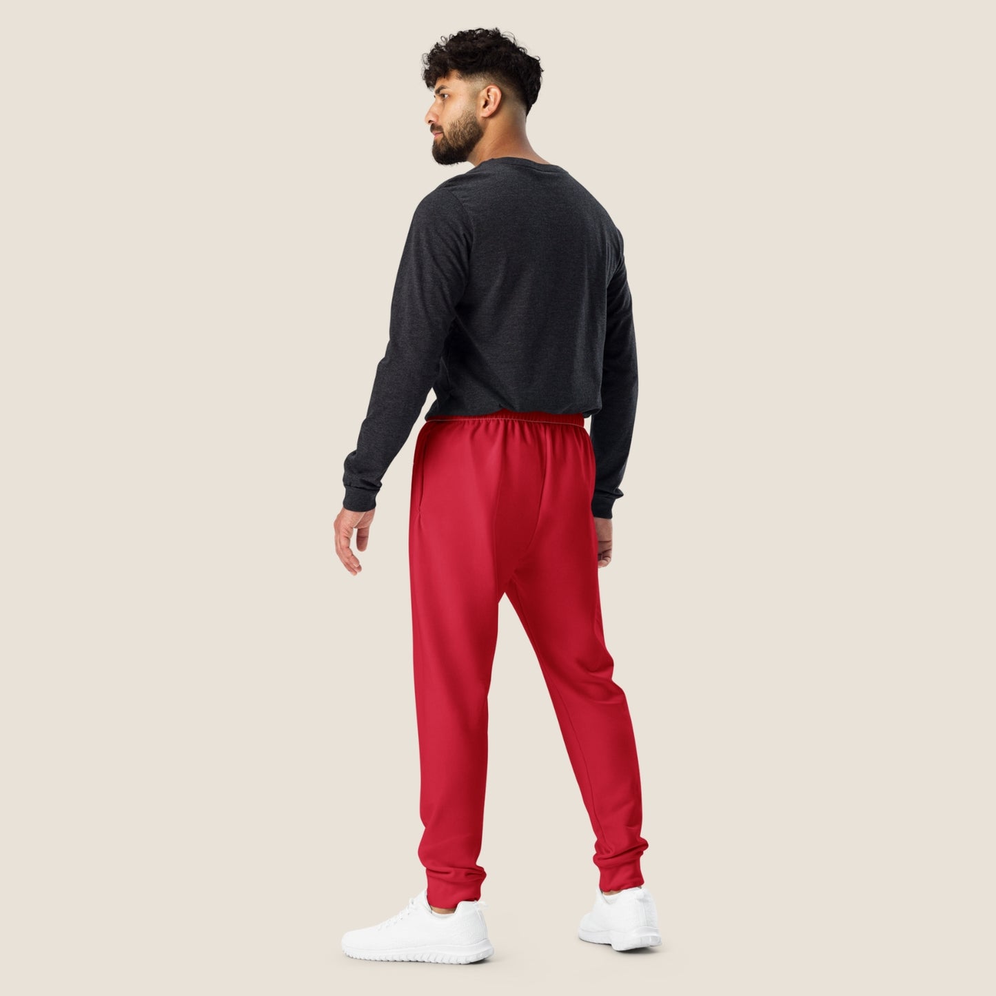 recycled men jogger in red