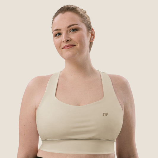 CALM MOVE Top in desert beige, minimal sustainable activewear by Miss Piggy – Soulwear.