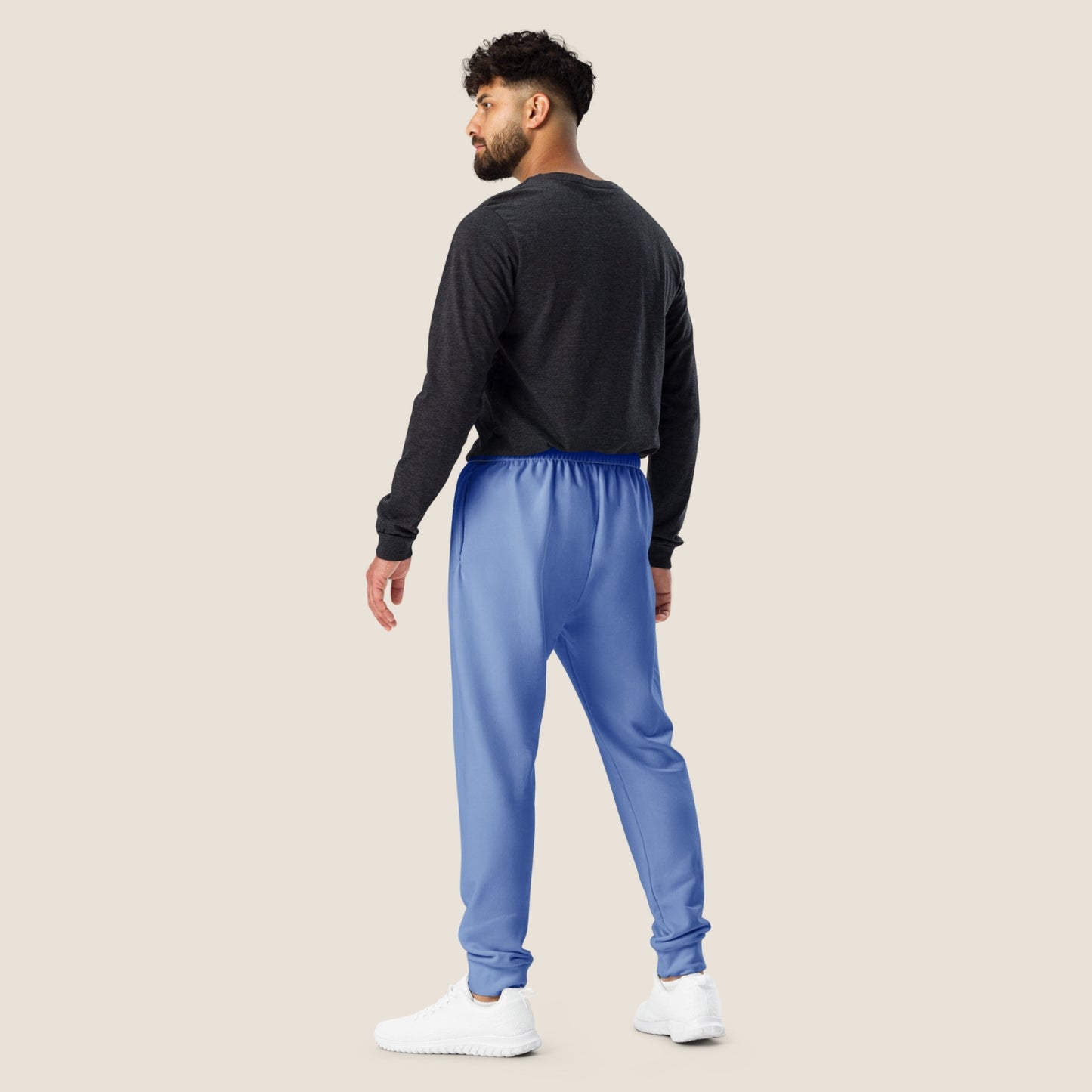 recycled men jogger in cornflower blue