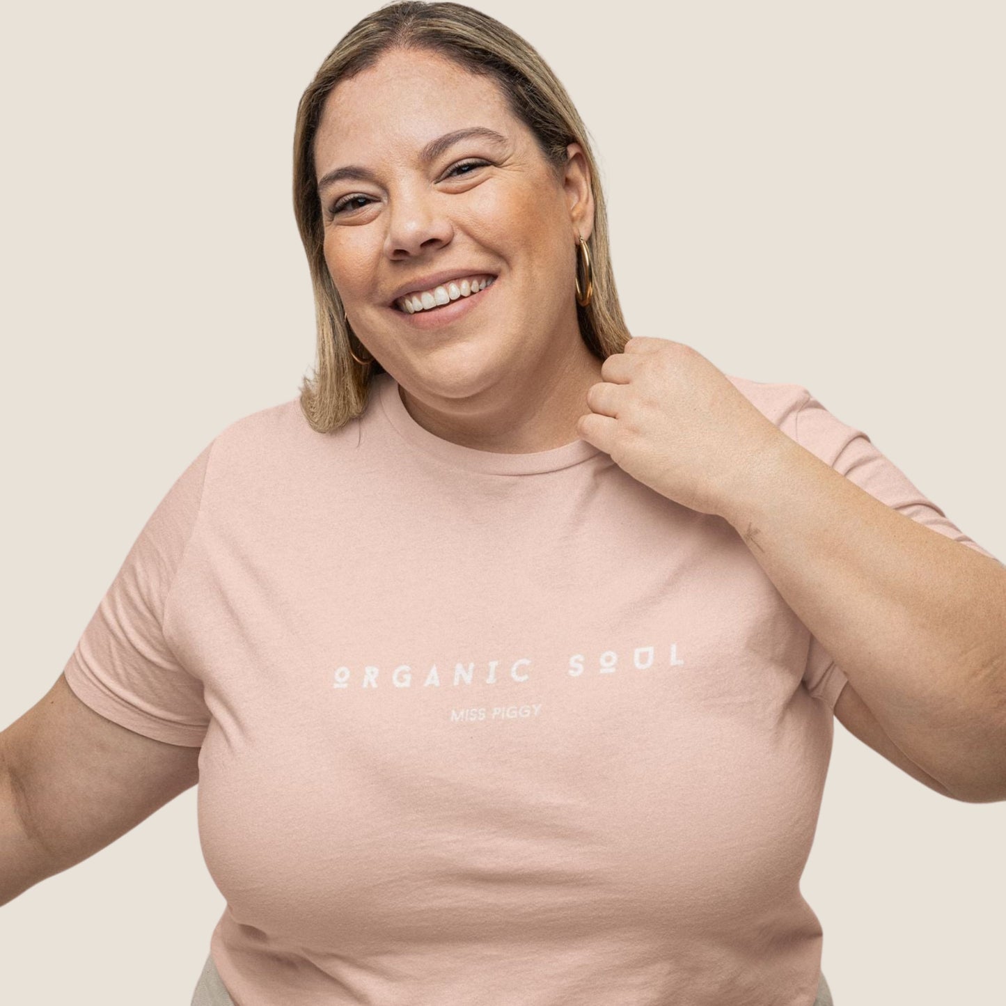 ORGANIC SOUL organic t-shirt peach