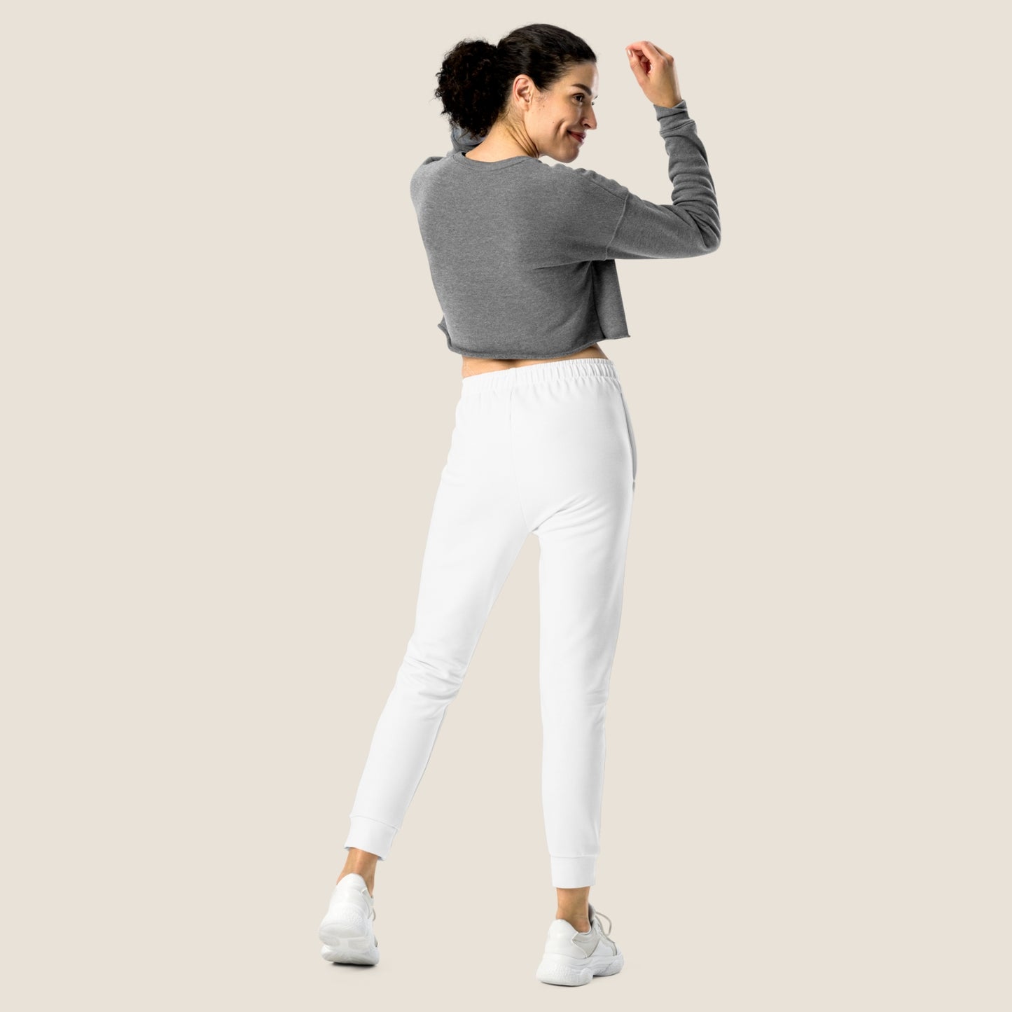recycled woman jogger in white