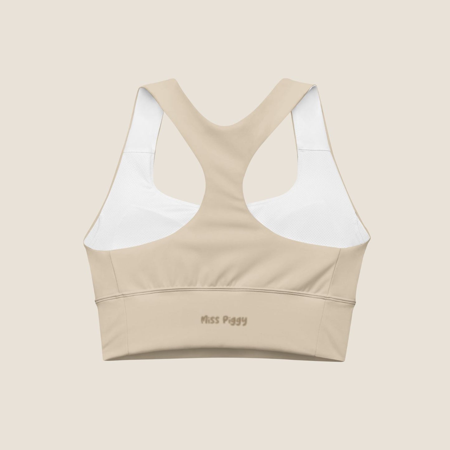 CALM MOVE Top in desert beige, minimal sustainable activewear by Miss Piggy – Soulwear.