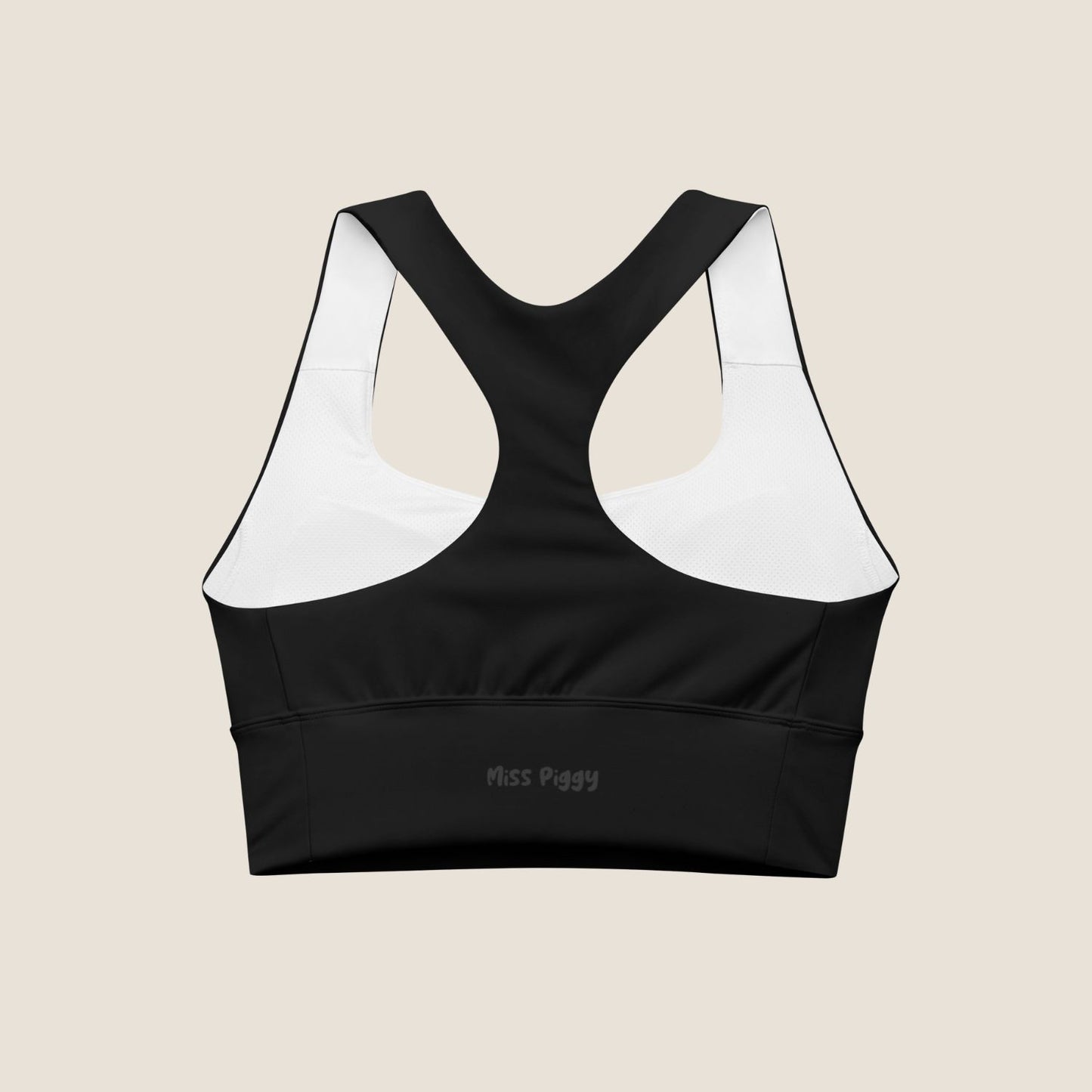 CALM MOVE Top in black charcoal, minimal sustainable activewear by Miss Piggy – Soulwear.