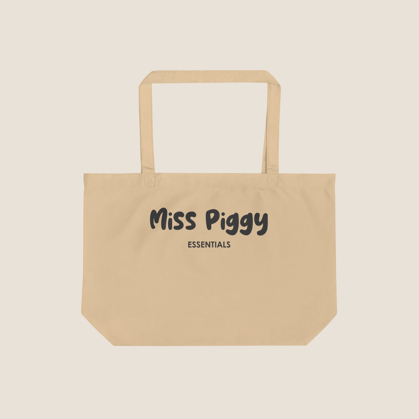 CARRY Shopper in oyster dark tone, organic cotton tote bag by Miss Piggy – Soulwear.