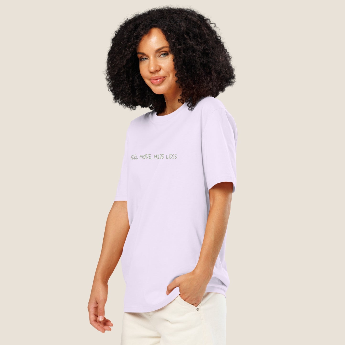 Lavender organic t-shirt from Miss Piggy Soulwear capsule.
