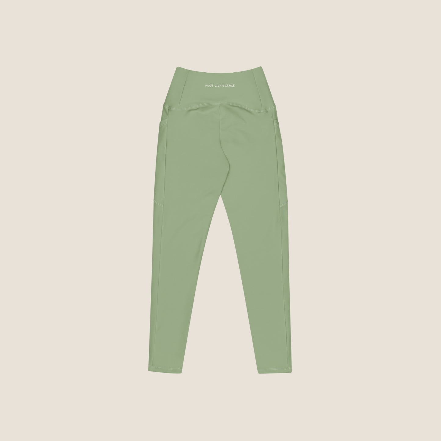 High-waisted GRACE leggings made from recycled materials, offering gentle compression and effortless motion. Soulwear for movement without pressure.