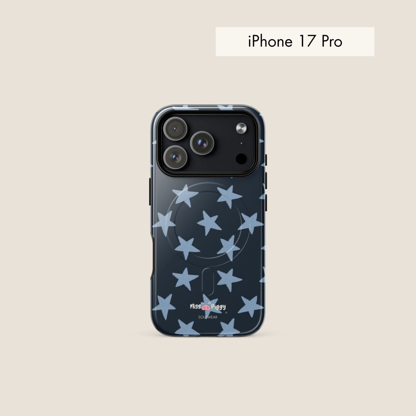 STAR navy magsafe phone case for iPhone.