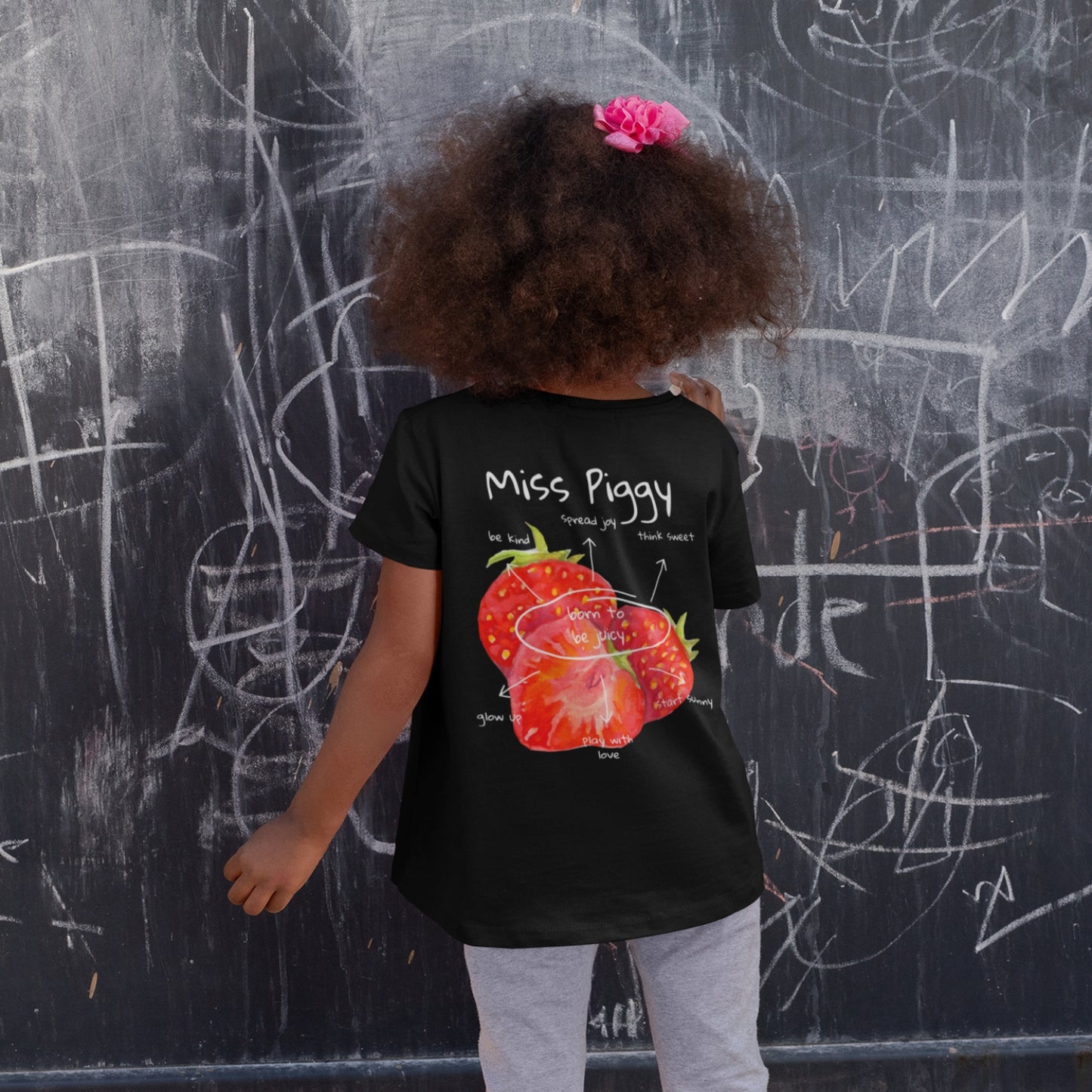 JUICY kids organic t-shirt by Miss Piggy – Soulwear Kids tee in black