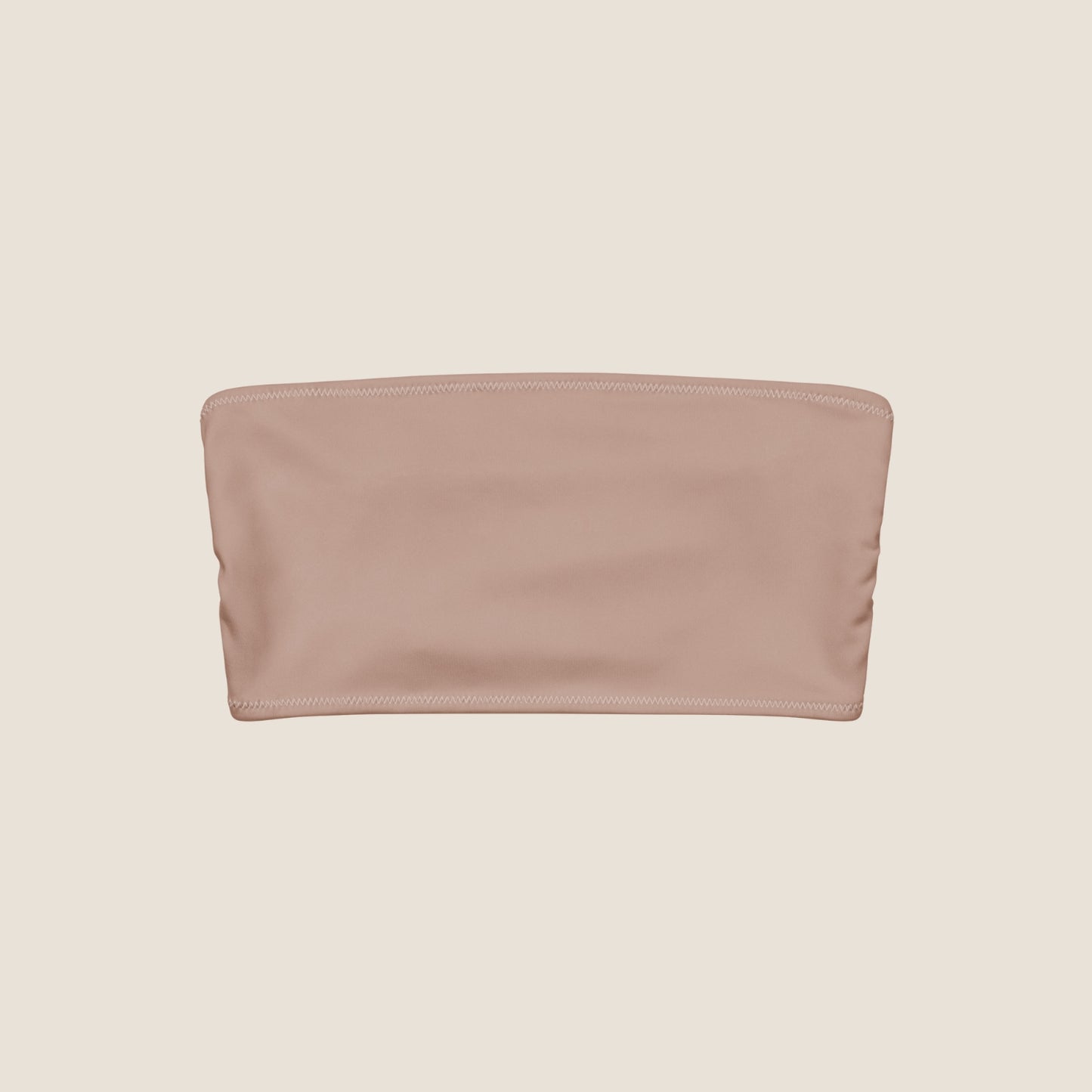 MALVA bandeau bikini top in recycled fabric - soft, minimal and made to move gently with the body. Soulwear for sun and presence.