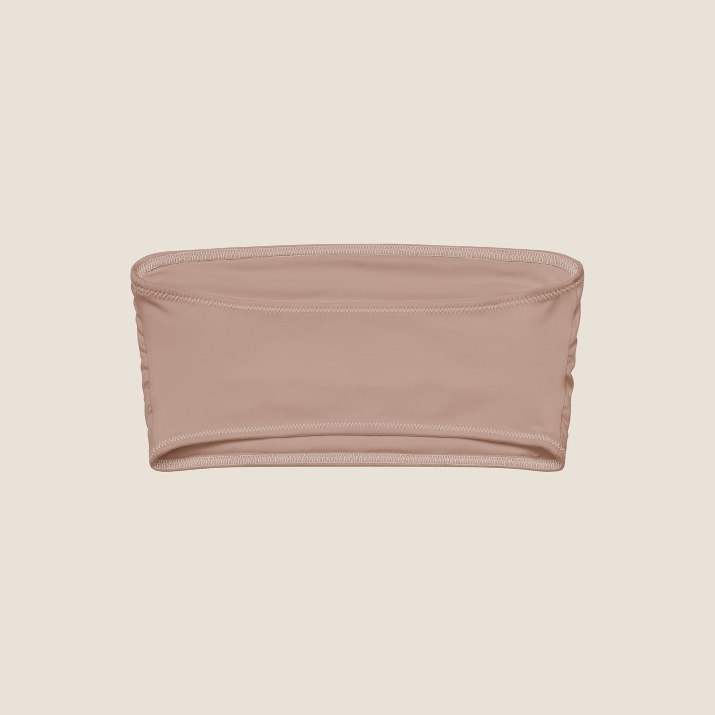 MALVA bandeau bikini top in recycled fabric - soft, minimal and made to move gently with the body. Soulwear for sun and presence.