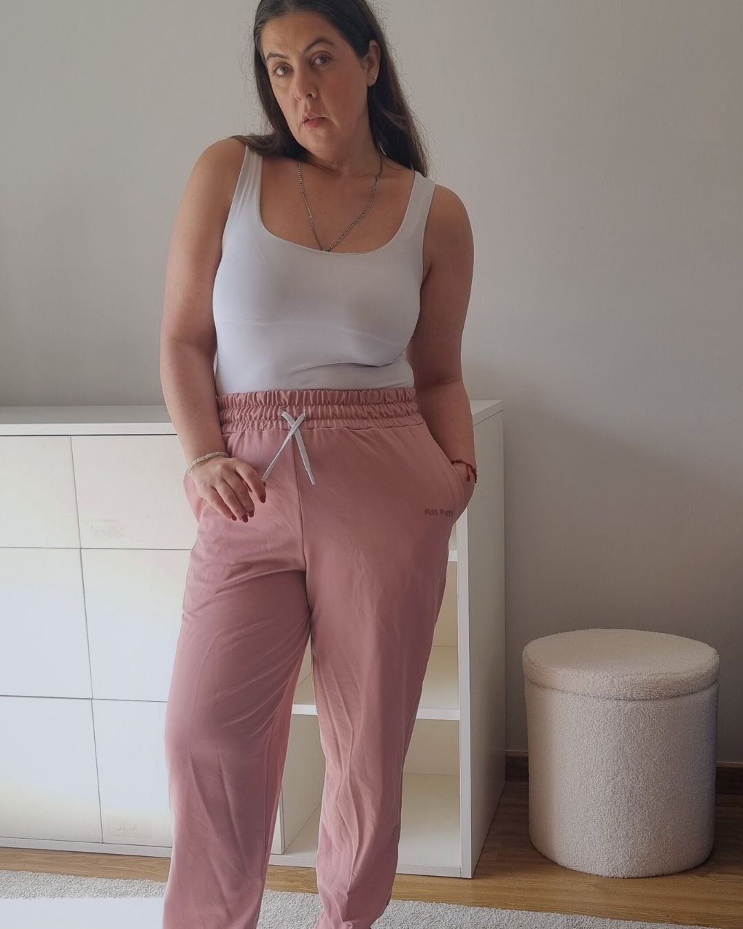 MISSPIGGYRecycledWideSweatpantsclaypink