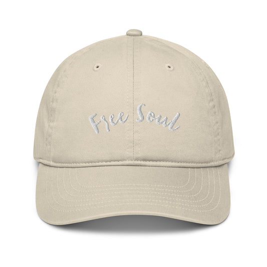 ORGANIC EMBROIDERED CAP oyster beige
