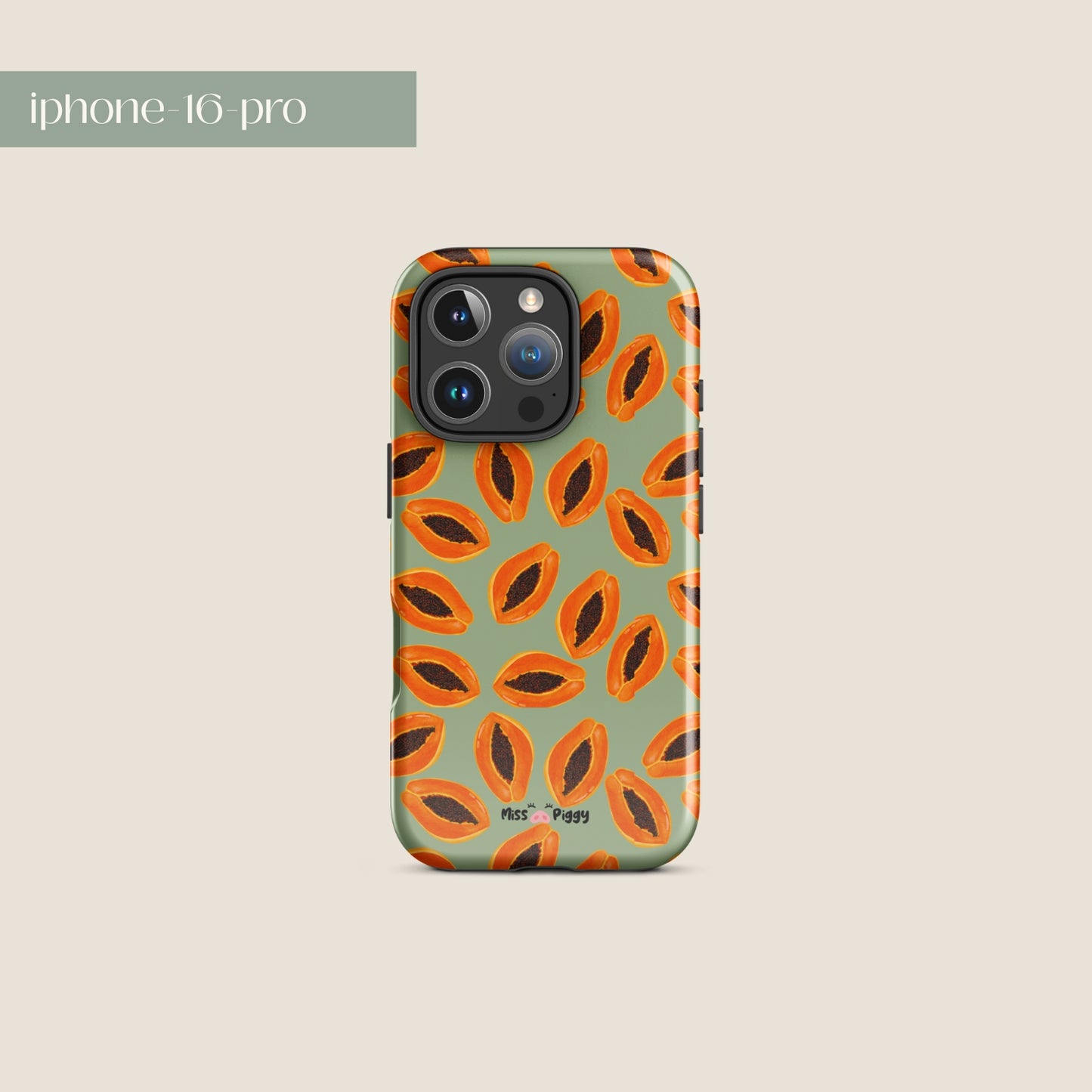 PAPAYA phone case for iPhone with glossy finish and juicy design.