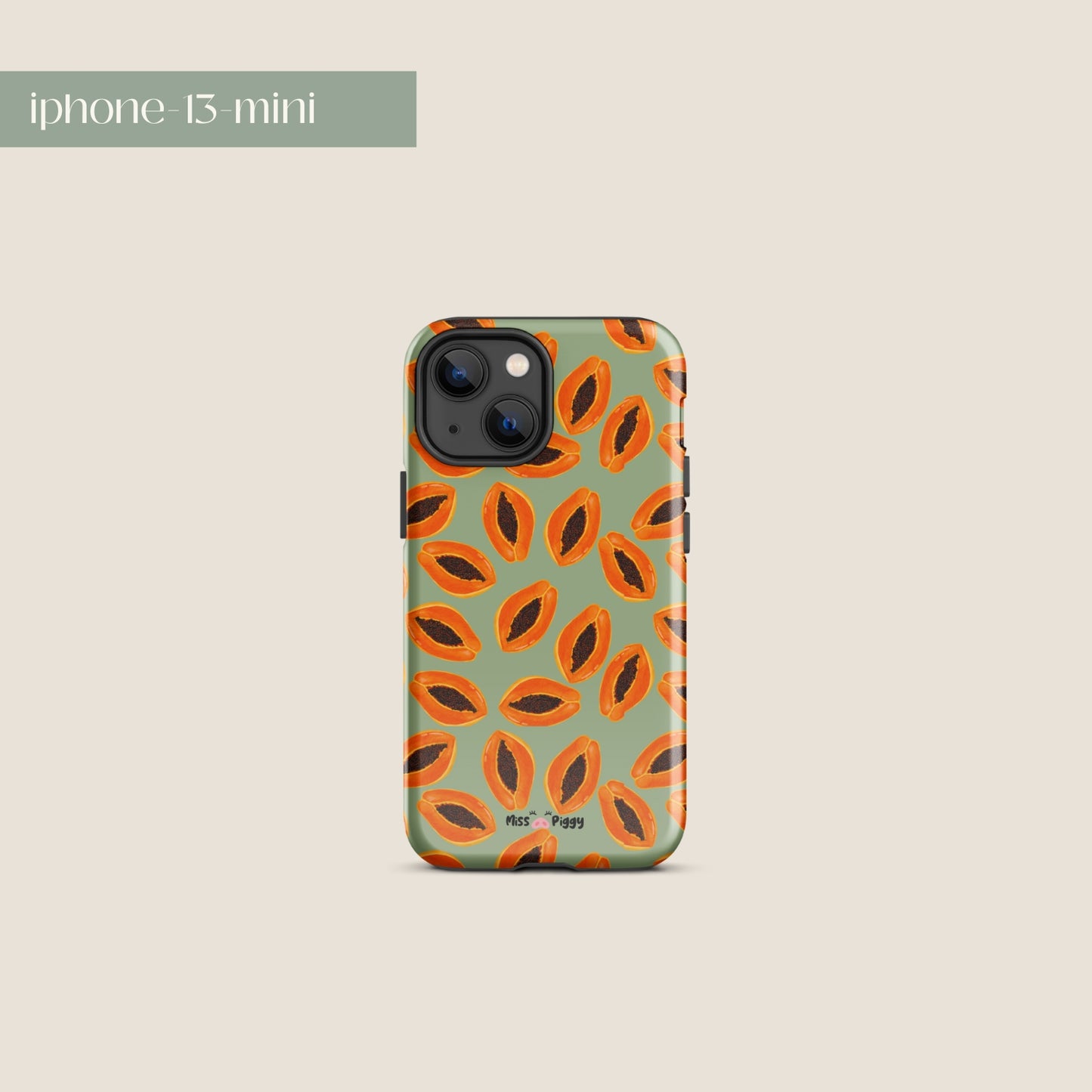 PAPAYA phone case for iPhone with glossy finish and juicy design.