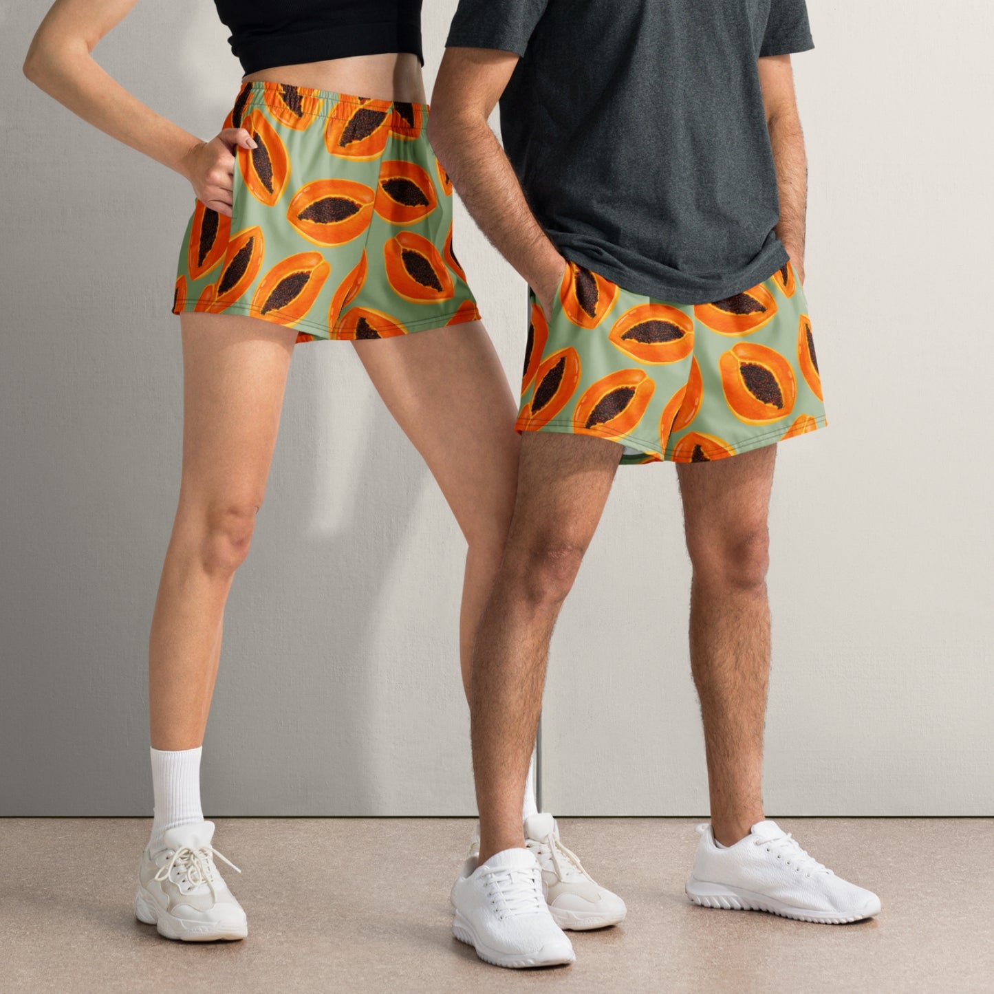 Papaya recycled summer shorts from Miss Piggy Soulwear.