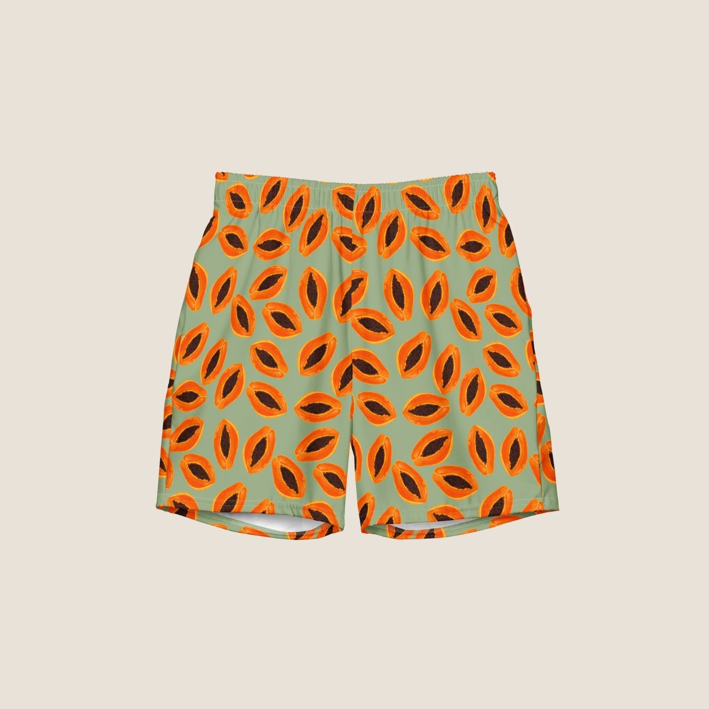 Papaya recycled swim shorts from Miss Piggy Soulwear.