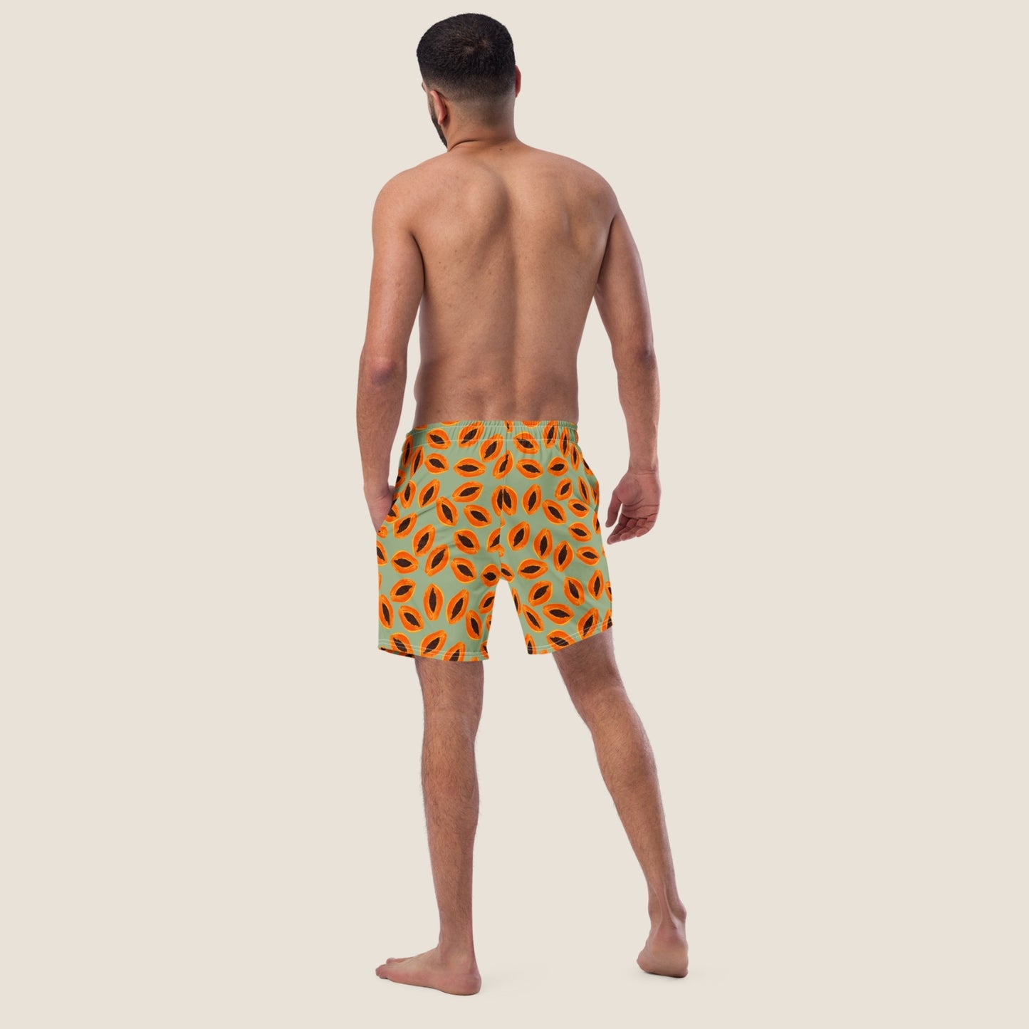 Papaya recycled swim shorts from Miss Piggy Soulwear.