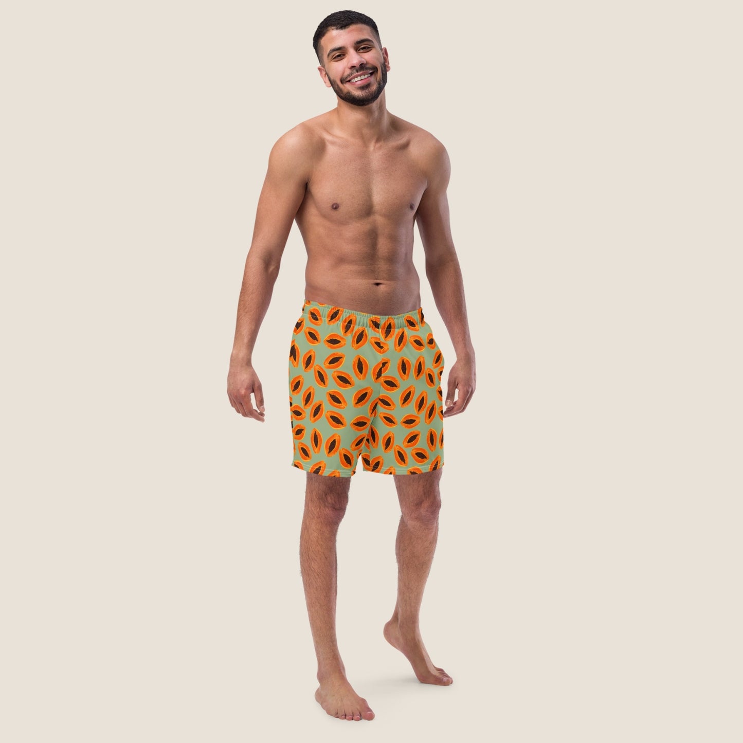 Papaya recycled swim shorts from Miss Piggy Soulwear.