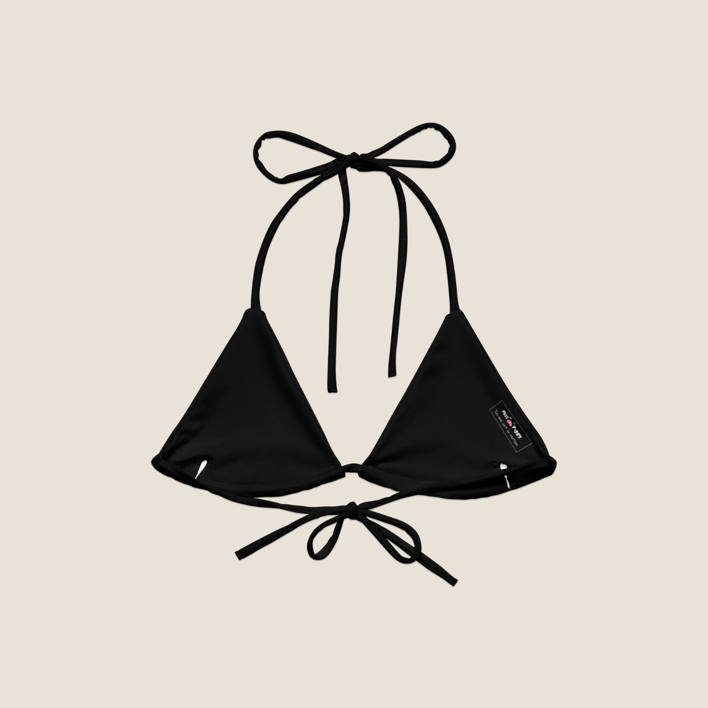 UNSEEN bikini top by Miss Piggy – eco-friendly and minimal swimwear for women