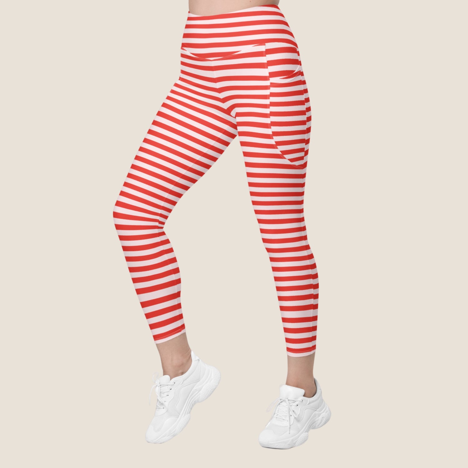 PINK STRIPES Recycled Leggings