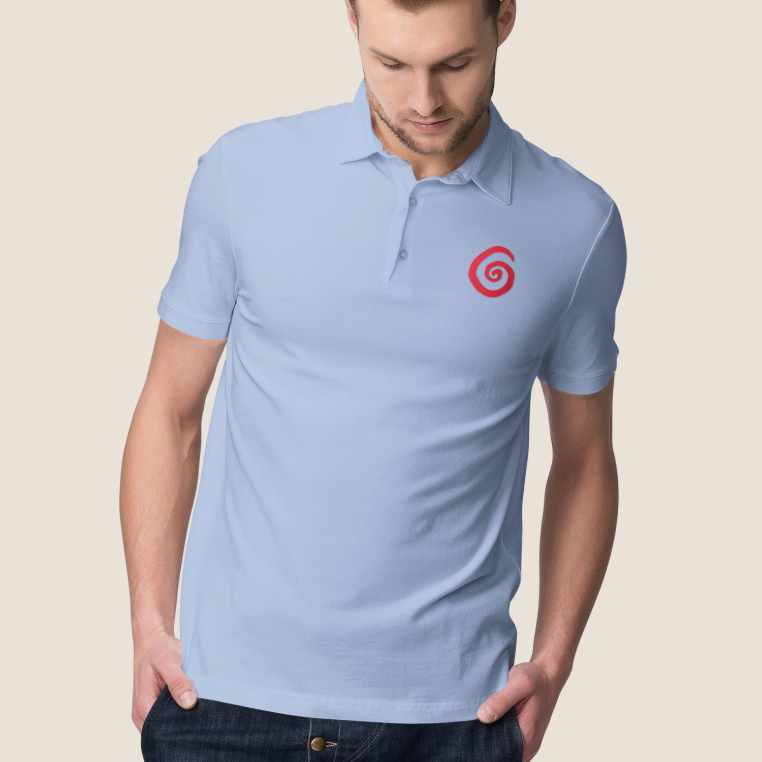 BLUE SWIRL Adidas Recycled Polo