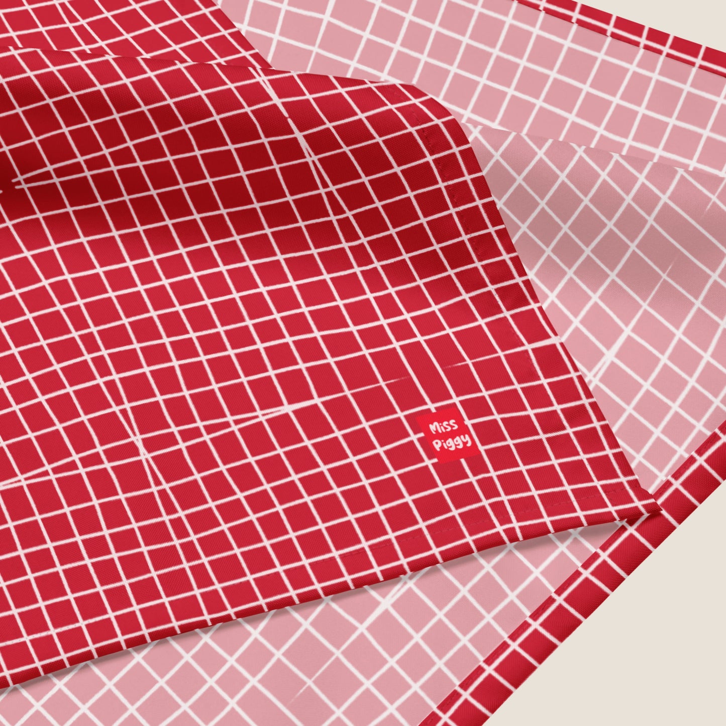 RED SQUARES Recycled Bandana