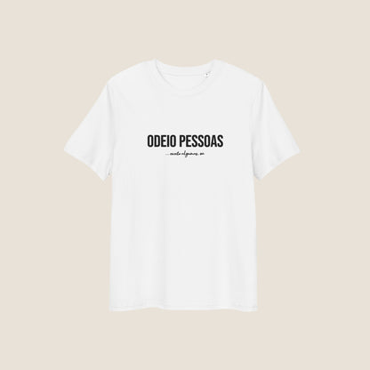 WHITE ODEIO PESSOAS (ALGUMAS) Organic T-shirt