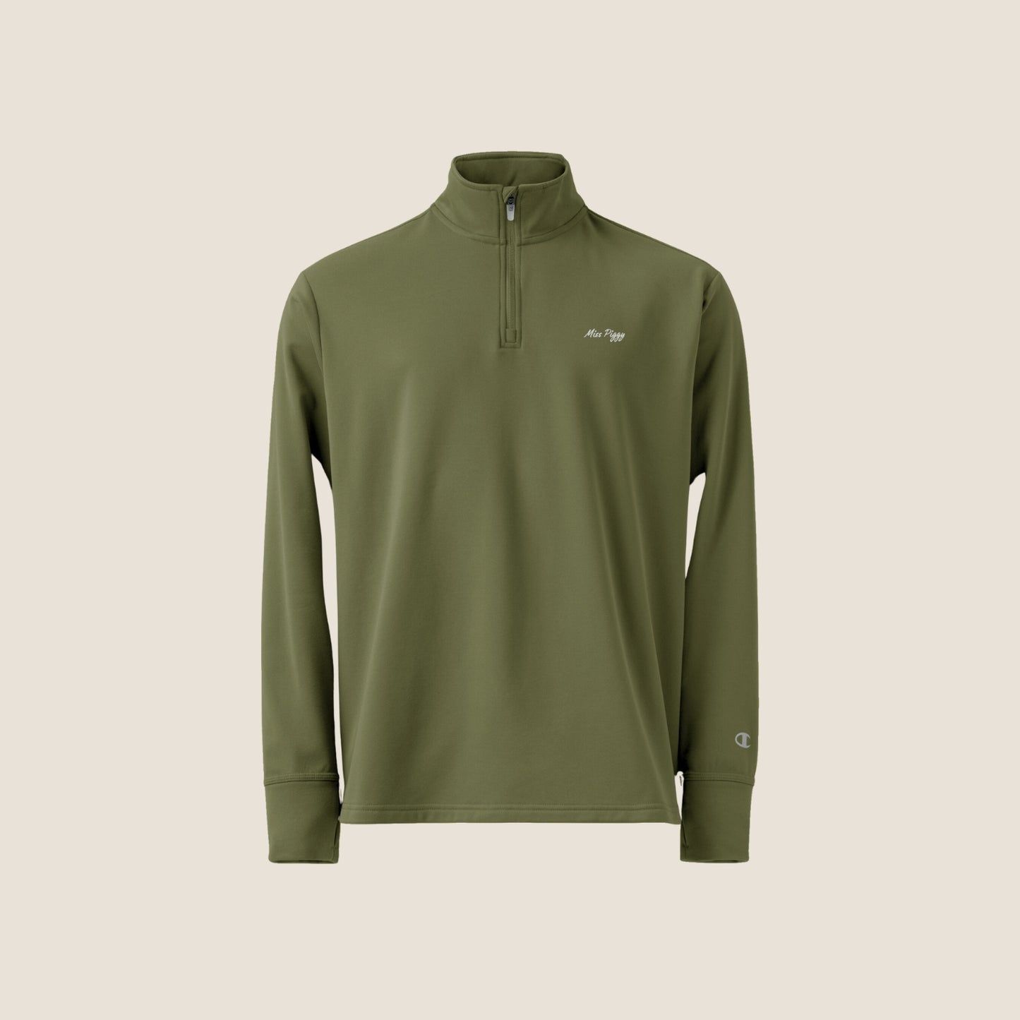 Recycled Fresh Olive Quarter Zip