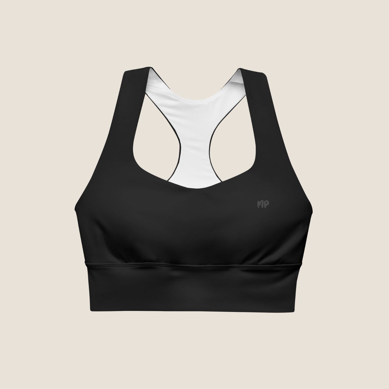 CALM MOVE Top in black charcoal, minimal sustainable activewear by Miss Piggy – Soulwear.