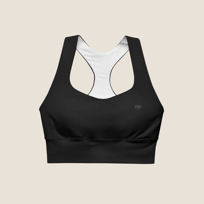 CALM MOVE Top in black charcoal, minimal sustainable activewear by Miss Piggy – Soulwear.