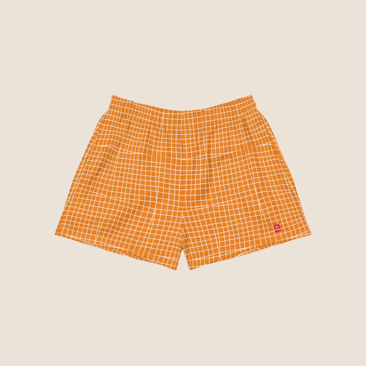 ORANGE SQUARES Recycled Shorts