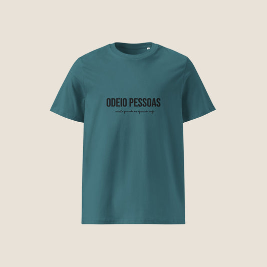 BLUE ODEIO PESSOAS (CAFE) Organic T-shirt