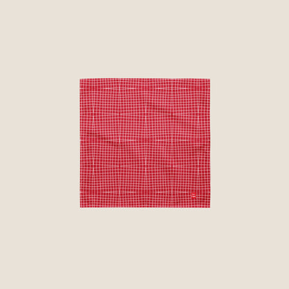 RED SQUARES Recycled Bandana