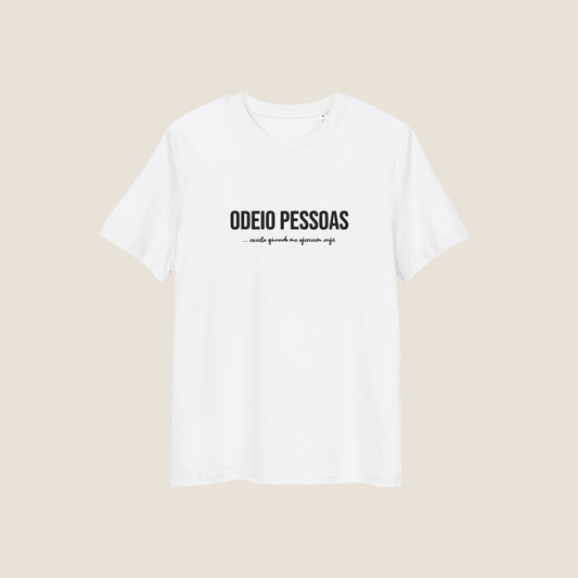 WHITE ODEIO PESSOAS (CAFE) Organic T-shirt