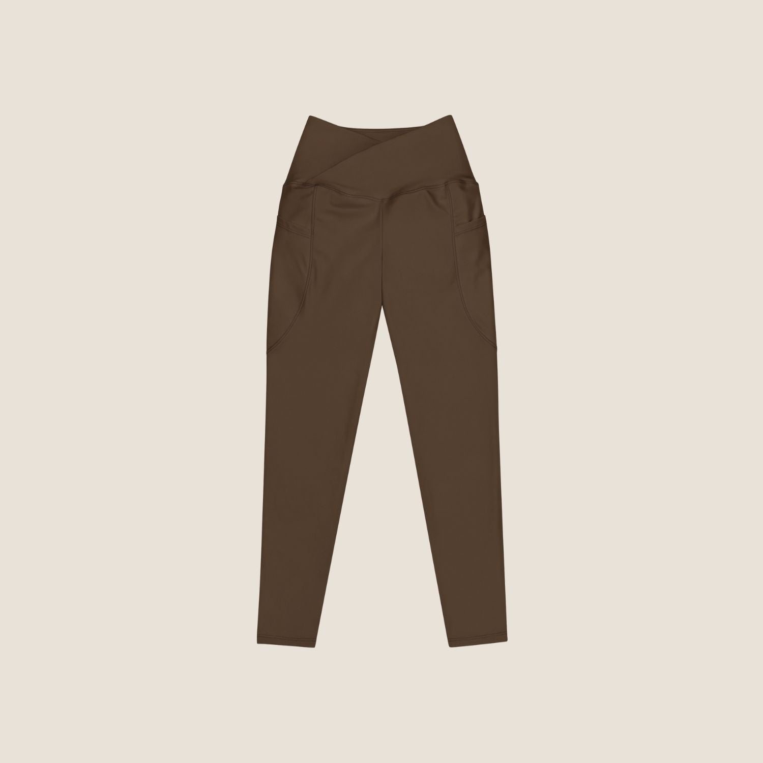 High-rise UNSEEN MOVE Leggings in espresso brown, eco-conscious design for everyday movement.