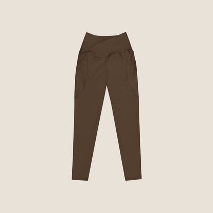 High-rise UNSEEN MOVE Leggings in espresso brown, eco-conscious design for everyday movement.
