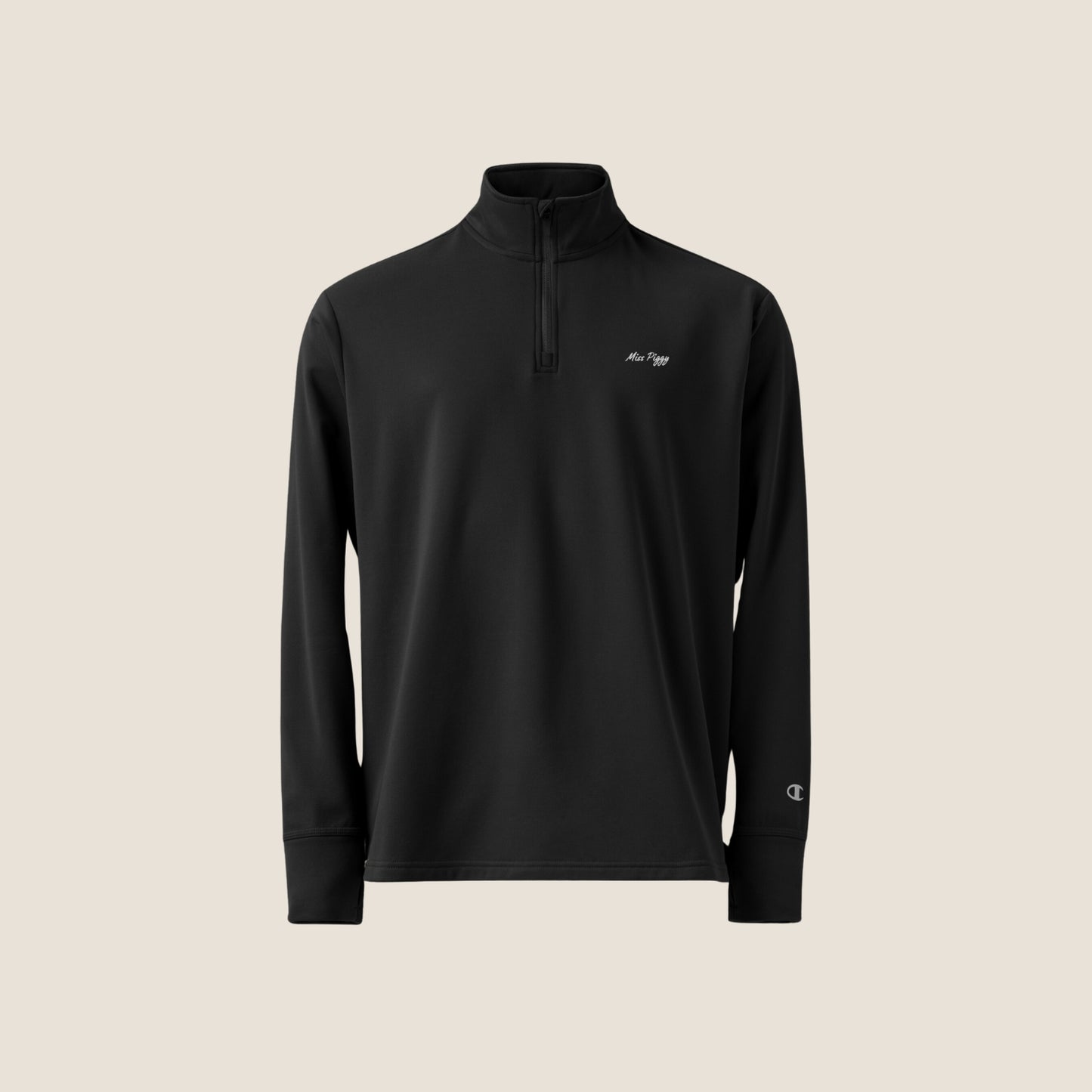 Recycled Black Quarter Zip