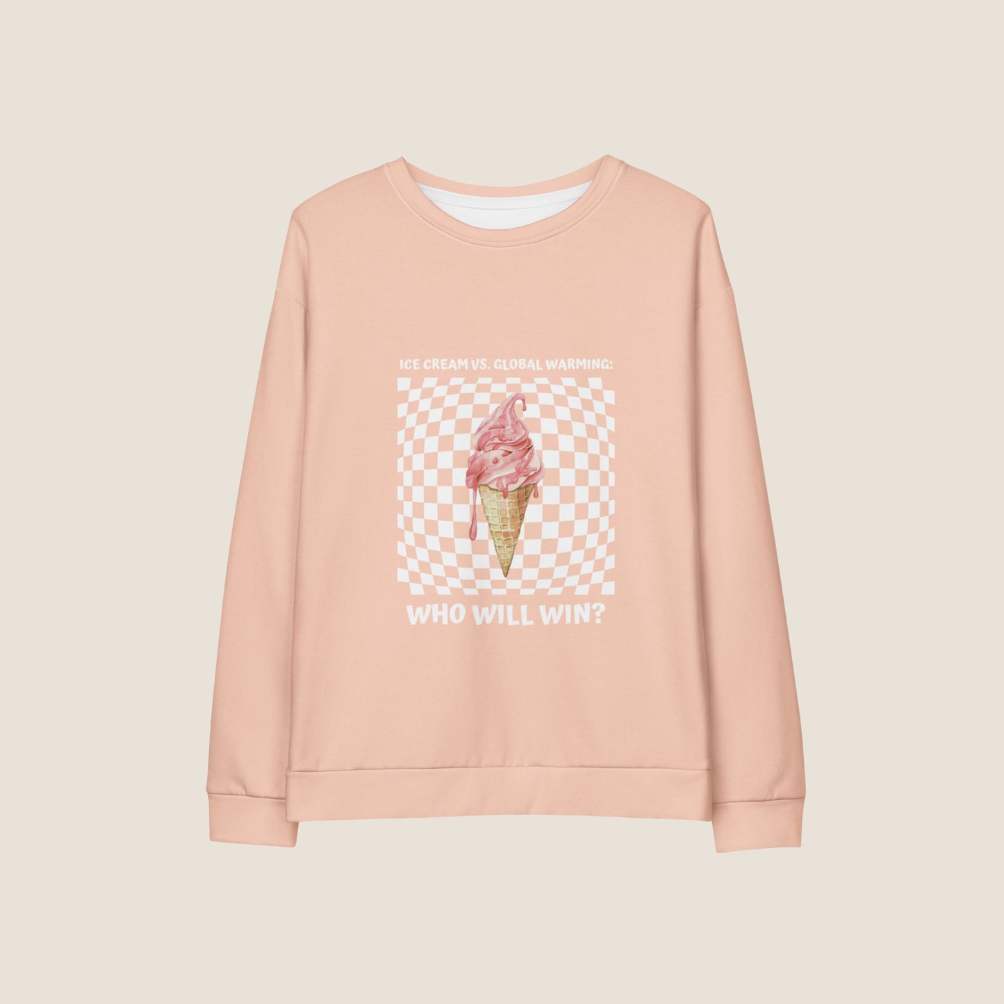 PEACH ICE CREAM Recycled Sweater