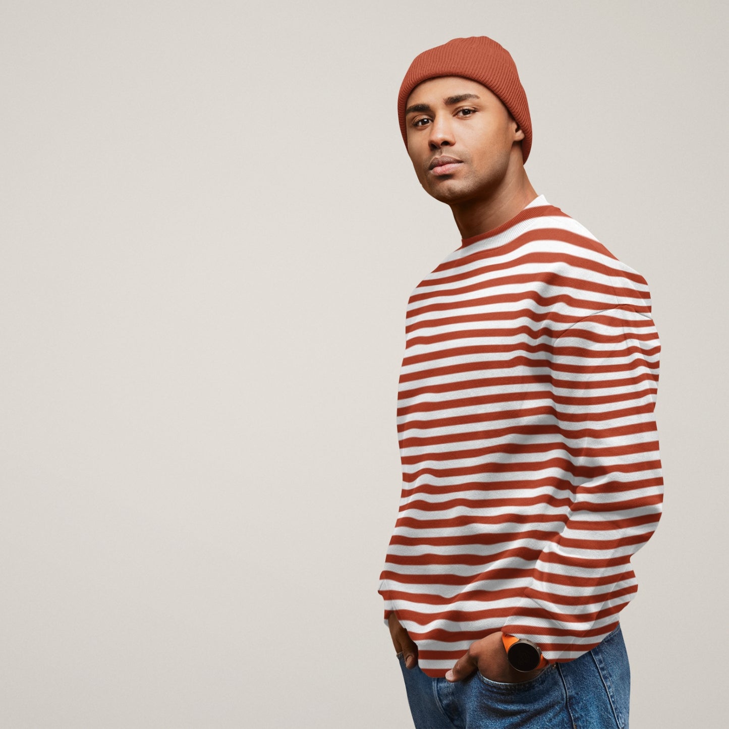 RED STRIPES Recycled Sweater