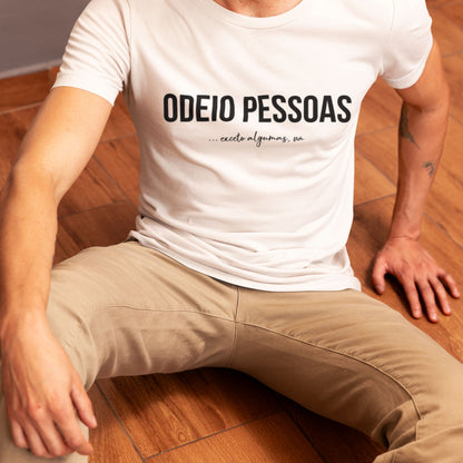 WHITE ODEIO PESSOAS (ALGUMAS) Organic T-shirt