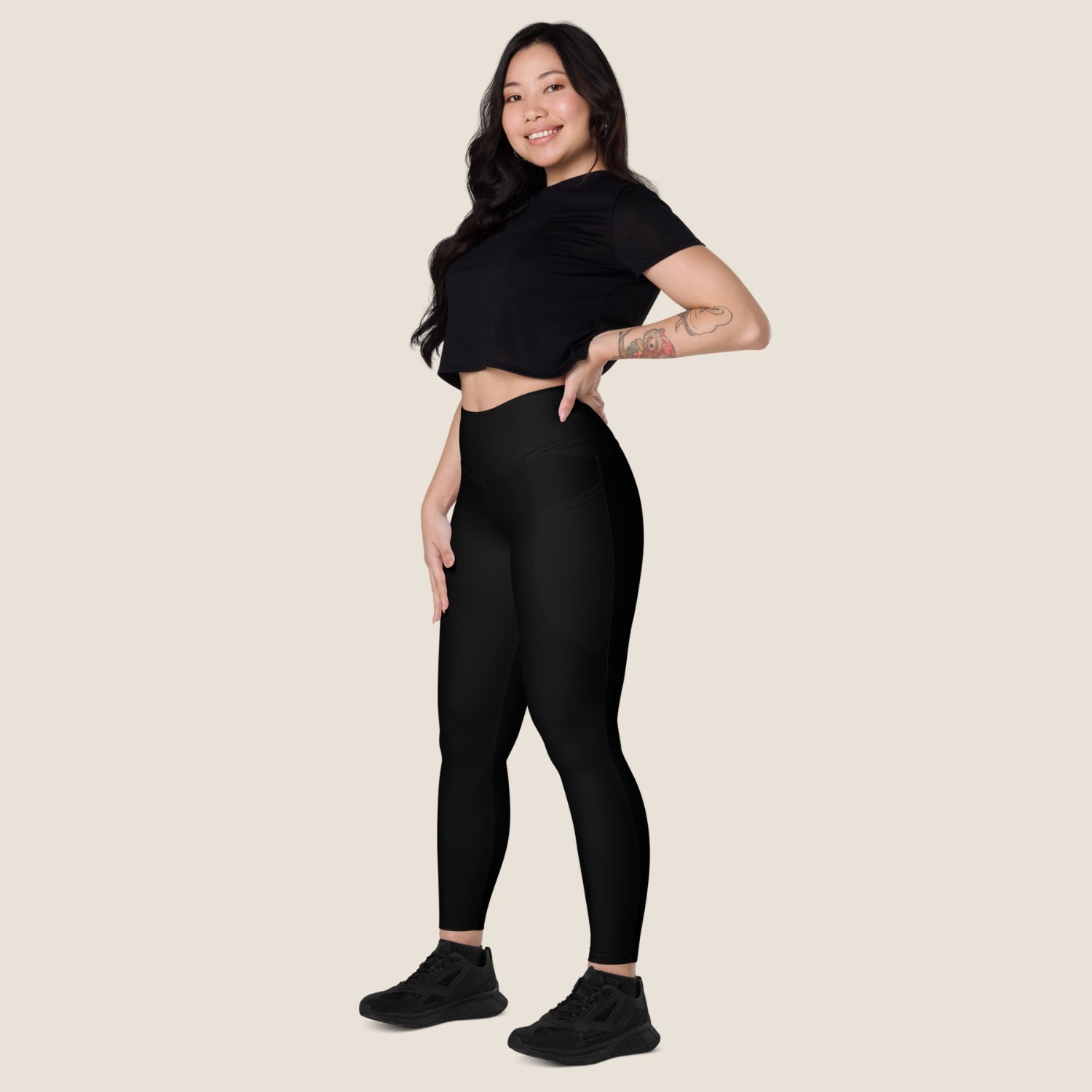 recycled leggings black