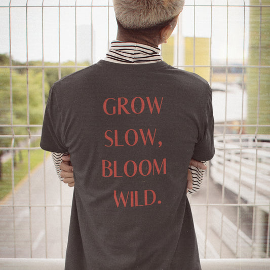 BLOSSOM organic t-shirt dark grey