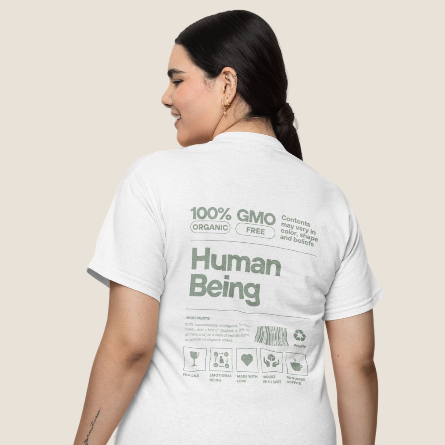 WHITE HUMAN BEING Organic T-shirt