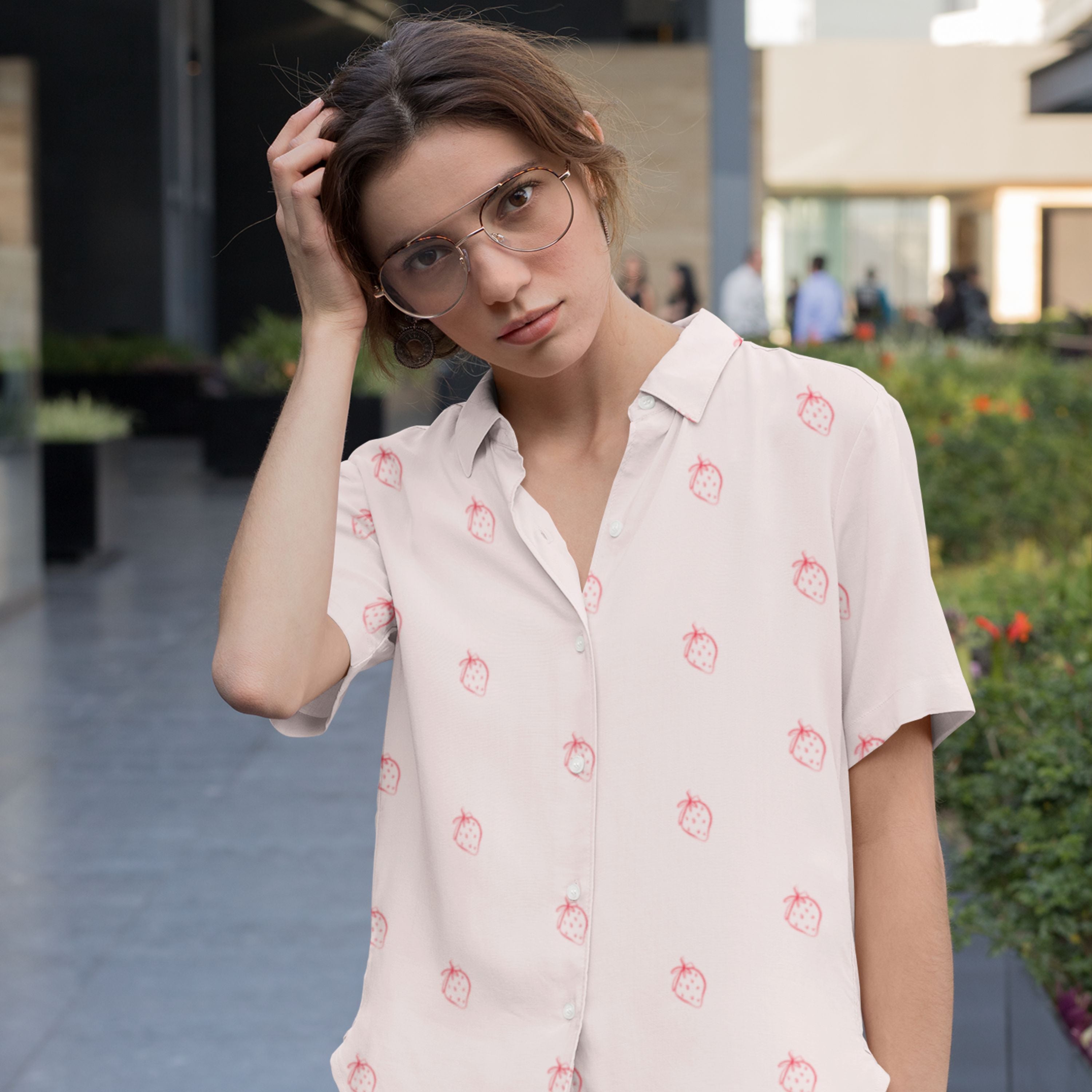 PINK STRAWBERRY Recycled Shirt – MissPiggy THE MOST SOFT, SUSTAINABLE AND  DURABLE PIECES YOU'LL OWN! Step into the future of fashion with our organic  cotton and recycled polyester pieces crafted for those