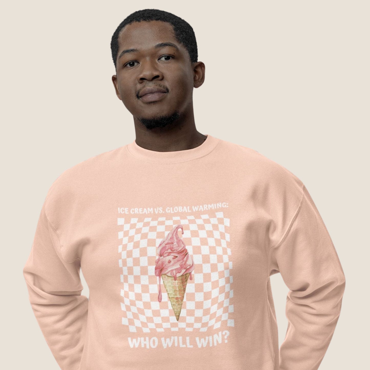 PEACH ICE CREAM Recycled Sweater