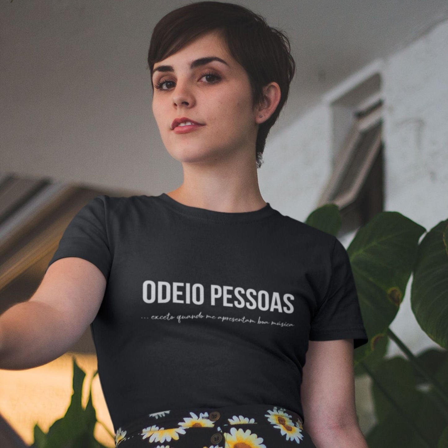 BLACK ODEIO PESSOAS (MUSICA) Organic T-shirt